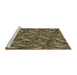 Sideview of Machine Washable Transitional Chocolate Brown Rug, wshpat166brn