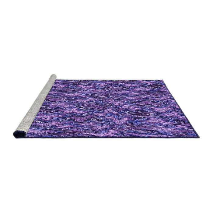 Sideview of Machine Washable Transitional Bright Purple Rug, wshpat166pur