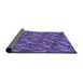 Thickness of Patterned Bright Purple Rug, pat166pur