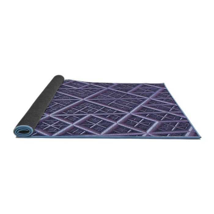 Thickness of Patterned Purple Rug, pat1660blu