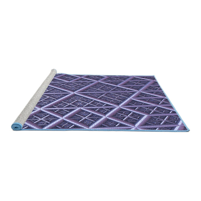 Sideview of Machine Washable Transitional Purple Rug, wshpat1660blu