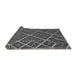 Thickness of Patterned Dark Gray Black Rug, pat1660gry