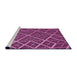 Sideview of Machine Washable Transitional Crimson Purple Rug, wshpat1660pur