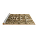 Sideview of Machine Washable Transitional Red Brown Rug, wshpat1661brn