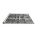 Sideview of Machine Washable Transitional Silver Gray Rug, wshpat1661gry