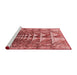 Sideview of Machine Washable Transitional Red Rug, wshpat1661rd