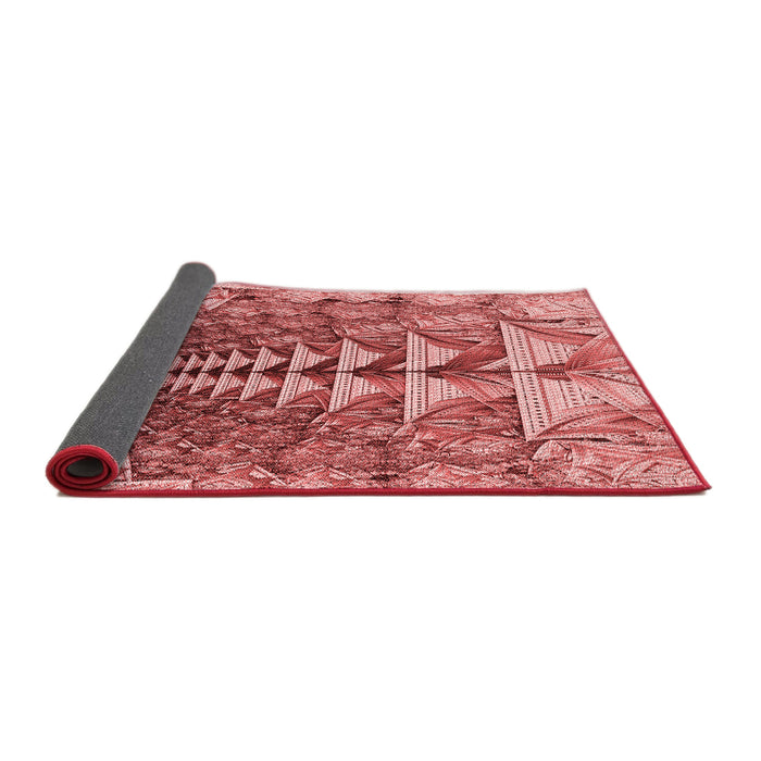 Thickness of Patterned Red Rug, pat1661rd