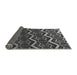 Thickness of Patterned Charcoal Black Rug, pat1662gry