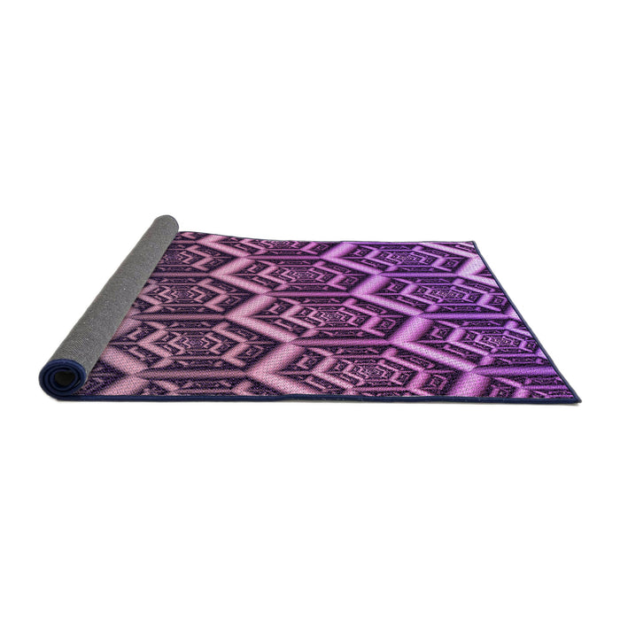 Thickness of Patterned Purple Rug, pat1662pur