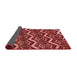 Thickness of Patterned Dark Red Rug, pat1662rd