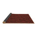 Thickness of Patterned Crimson Red Rug, pat1663brn