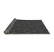 Thickness of Patterned Charcoal Black Rug, pat1663gry