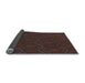 Thickness of Patterned Coffee Brown Rug, pat1663lblu