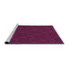 Sideview of Machine Washable Transitional Dark Magenta Purple Rug, wshpat1663pur