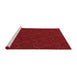 Sideview of Machine Washable Transitional Tomato Red Rug, wshpat1663rd