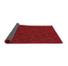 Thickness of Patterned Tomato Red Rug, pat1663rd