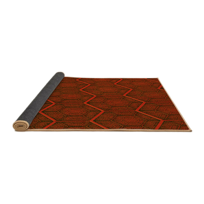 Thickness of Patterned Tomato Red Rug, pat1663yw
