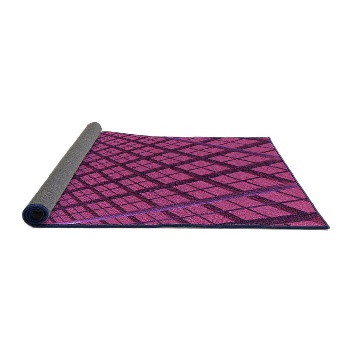 Thickness of Patterned Magenta Pink Rug, pat1664pur