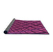 Thickness of Patterned Magenta Pink Rug, pat1664pur