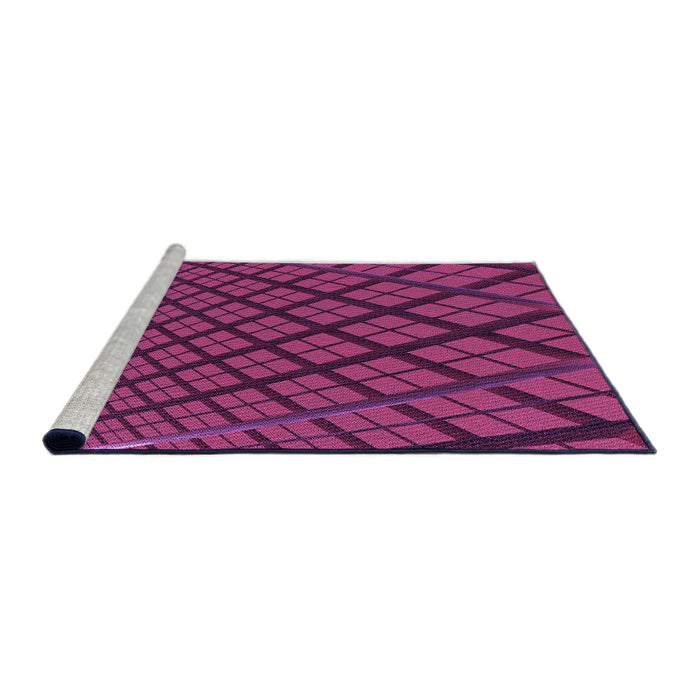 Sideview of Machine Washable Transitional Magenta Pink Rug, wshpat1664pur