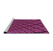 Sideview of Machine Washable Transitional Magenta Pink Rug, wshpat1664pur