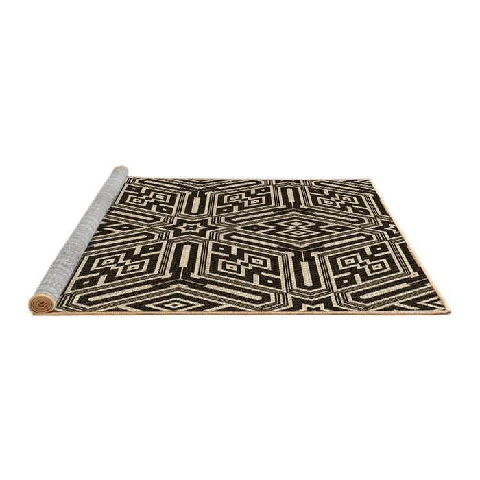 Sideview of Machine Washable Transitional Light French Beige Brown Rug, wshpat1665brn