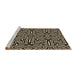 Sideview of Machine Washable Transitional Light French Beige Brown Rug, wshpat1665brn