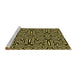 Sideview of Machine Washable Transitional Metallic Gold Rug, wshpat1665yw