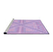 Sideview of Machine Washable Transitional Purple Rug, wshpat1666pur