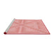 Sideview of Machine Washable Transitional Pink Rug, wshpat1666rd