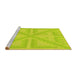 Sideview of Machine Washable Transitional Pistachio Green Rug, wshpat1666yw