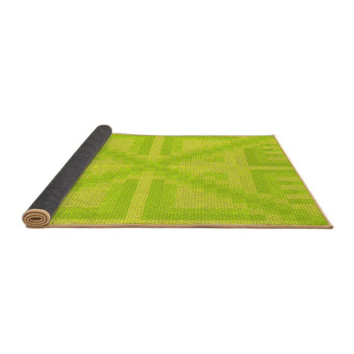Thickness of Patterned Pistachio Green Rug, pat1666yw