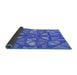 Thickness of Patterned Sky Blue Rug, pat1667blu