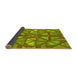 Thickness of Patterned Pistachio Green Rug, pat1667yw