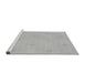 Sideview of Machine Washable Transitional Gray Rug, wshpat1668gry