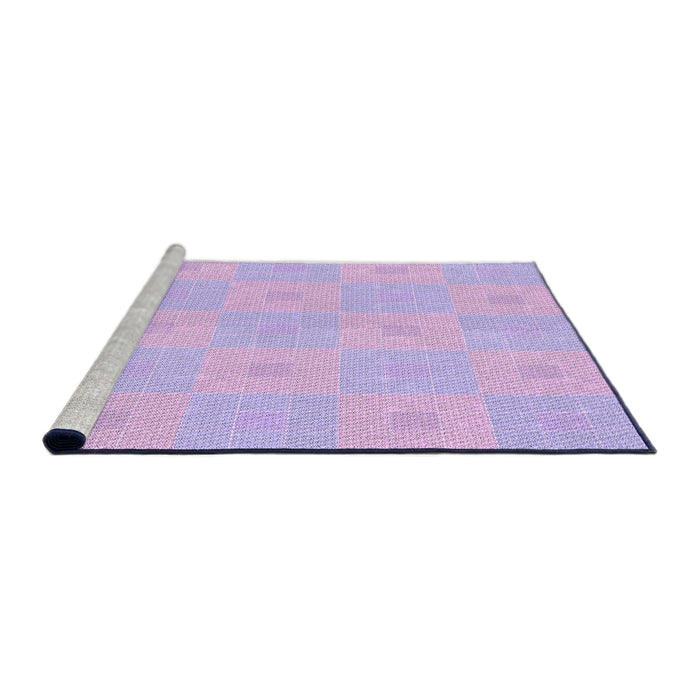 Sideview of Machine Washable Transitional Blossom Pink Rug, wshpat1668pur