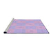 Sideview of Machine Washable Transitional Blossom Pink Rug, wshpat1668pur