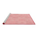 Sideview of Machine Washable Transitional Pastel Red Pink Rug, wshpat1668rd