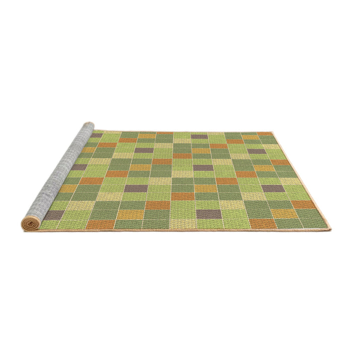 Sideview of Machine Washable Transitional Golden Brown Yellow Rug, wshpat1669brn