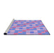 Sideview of Machine Washable Transitional Medium Purple Rug, wshpat1669pur