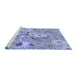 Sideview of Machine Washable Transitional Deep Periwinkle Purple Rug, wshpat167blu