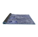 Thickness of Patterned Deep Periwinkle Purple Rug, pat167blu