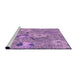 Sideview of Machine Washable Transitional Pastel Purple Pink Rug, wshpat167pur