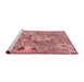 Sideview of Machine Washable Transitional Pastel Pink Rug, wshpat167rd