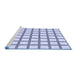 Sideview of Machine Washable Transitional Lavender Blue Rug, wshpat1670blu