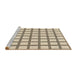 Sideview of Machine Washable Transitional Wheat Beige Rug, wshpat1670brn