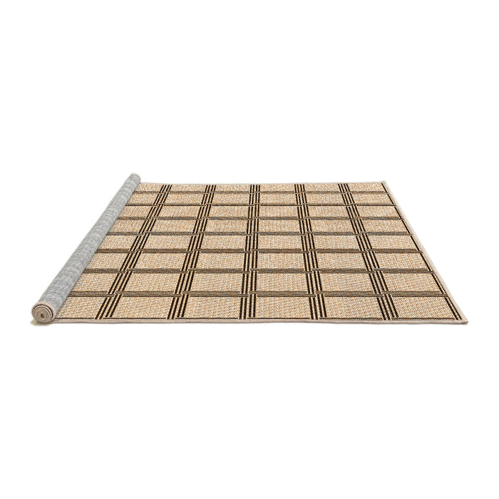 Sideview of Machine Washable Transitional Dark Gold Brown Rug, wshpat1670org