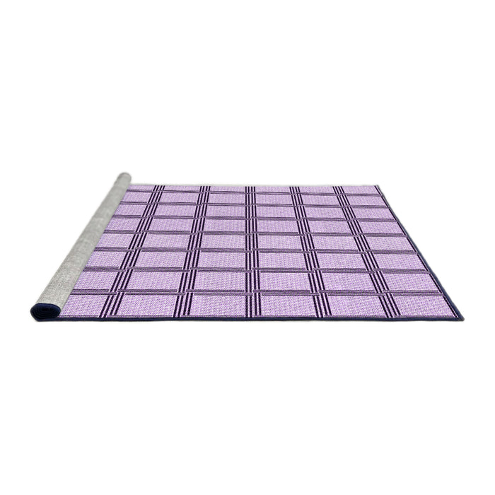 Sideview of Machine Washable Transitional Purple Flower Purple Rug, wshpat1670pur