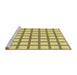 Sideview of Machine Washable Transitional Harvest Gold Rug, wshpat1670yw