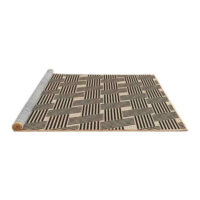 Sideview of Machine Washable Transitional Chocolate Brown Rug, wshpat1671brn